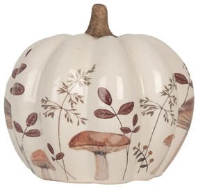 Béžová dekorácia tekvice s Little Forest Jewels - Ø 14*13 cm