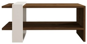 Dizajnový konferenčný stolík Rajesh 80 cm orech / biely
