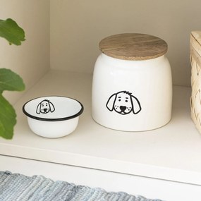 Ib Laursen Plechová dóza na granule pre psy White 2,2 l