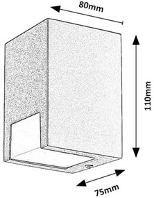 Rabalux 77054 - Vonkajšie nástenné svietidlo CERNON 1xGU10/7W/230V IP44 čierna