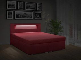 Čalúnená posteľ s úložným priestorom Tango 180 Typ farebného prevedenia: Savana červená 60, Typ čela: B
