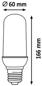 Rabalux LED žiarovka 3D Smart Flame T60 3W/E27/230V/1800K/110Lm/340°