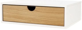 Biely/prírodný nočný stolík v dekore duba Farsta - Woodman