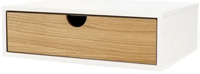 Biely/prírodný nočný stolík v dekore duba Farsta - Woodman