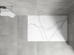 Mexen Hugo, obdĺžniková sprchová vanička SMC 120 x 80 cm, biely kameň, 42158012