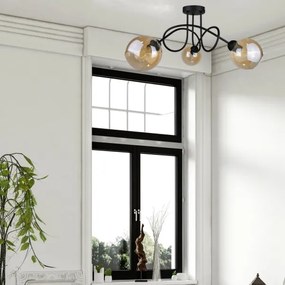 Prisadený luster VENUS BLACK 3xE27/60W/230V