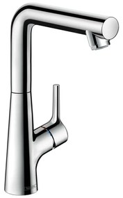 Hansgrohe Talis S, vysoká umývadlová batéria 210 s otočným výtokom a odtokovou súpravou s ťahadlom, chrómová, HAN-72105000