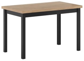 Dekorstudio Obdĺžnikový jedálenský stôl 120 × 68 cm – Dub zlatý Craft / Čierne nohy