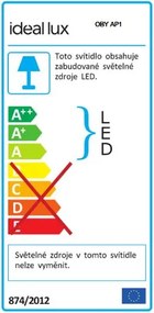 IDEAL LUX LED bodové nástenné osvetlenie OBY