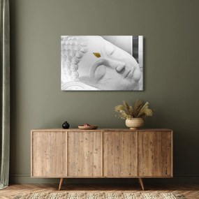 Obraz - Biely Budha (90x60 cm)
