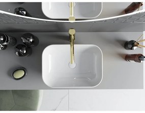 Mexen RITA umývadlo, 45x32 cm, zlatá-biela, 21084554