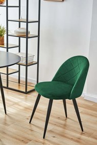 Čalouněná designová židle Poppy zelená