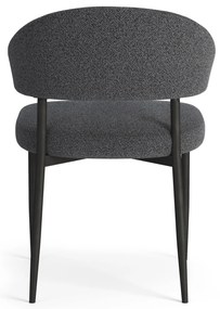 IRIS Antracit [Tmavo šedá] (látka Monza 130) - MODERNÁ ČALÚNENÁ STOLIČKA DO OBÝVAČKY/ PODKROVNEJ JEDÁLNE