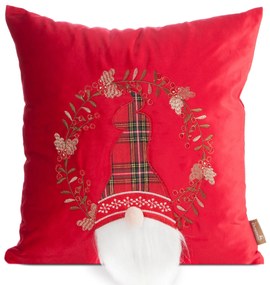 VIANOČNÁ DEKORAČNÁ OBLIEČKA NA VANKÚŠ WREATH 45X45 CM VZOROVANÁ