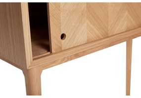 Komoda z dubového dreva Hübsch Herringbone, výška 90 cm
