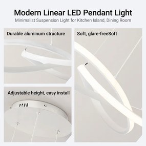 Brilagi - stmievateľný LED luster na lanku INFINITY LED/55W/230V 50x50 cm biely + DO