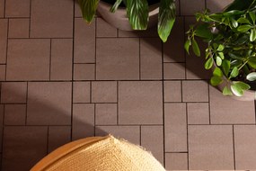 Multy Home Gumová dlaždica STONE MOSAIC 30 x 30 cm, hnedý dub