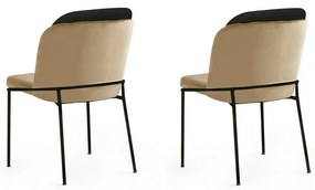 Súprava jedálenských stoličiek Dore Beige and Black, 2 ks