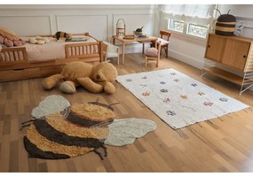 Žltý prateľný ručne tkaný bavlnený detský koberec 115x150 cm Bee – Lorena Canals