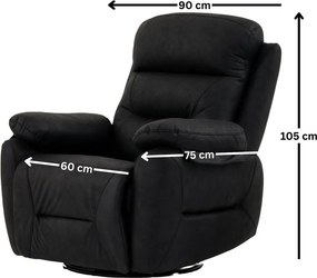 Polohovateľné kreslo Comforto M (čierna). Akcia -18%. Vlastná spoľahlivá doprava až k Vám domov. 1145375
