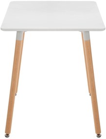 Stôl drevený Viborg 60 natura / biela - v75 x 60 x 60 cm