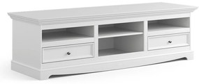 PROXIMA.store - Rustikálny veľký TV stolík - BELLUNO ELEGANT FARBA: biela