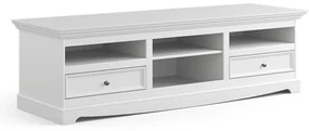 PROXIMA.store - Rustikálny veľký TV stolík - BELLUNO ELEGANT FARBA: biela