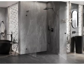 Mexen Lunar-B L, 1-krídlový sprchový kút, pravý, 95 x 90 cm, 8mm číre sklo, grafitový profil, 832L-095-090-95-00-P