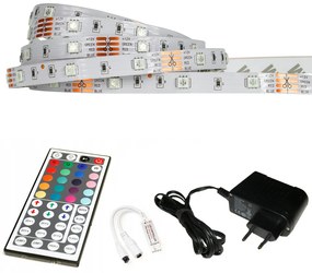 ECOLIGHT LED pásik RGB - 2,5m - 30LED/m - 7,2W/m - IP20 - SADA - IR44