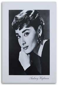 Gario Obraz na plátne Audrey Hepburn - čiernobiely portrét Rozmery: 40 x 60 cm