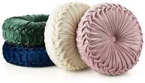 Dekorstudio Okrúhly vankúš VELVET95 v zelenej farbe - priemer 40cm