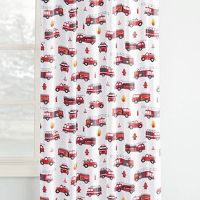 Goldea detský bavlnený záves - hasičské autá 240x150 cm