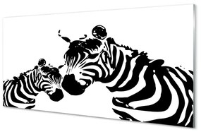 Sklenený obraz maľované zebra 100x50 cm