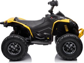 LEAN CARS Štvorkolka na akumulátor DK-CA002 4x4 12 V 10 Ah, žltá
