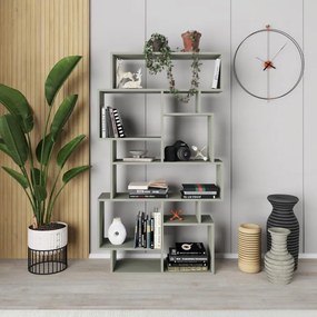 Knižnica Houseland KARMATO sivo-zelená