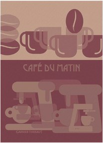 Žakárové kuchynské utierky Cafe Du Matin Palissandre, 4 ks