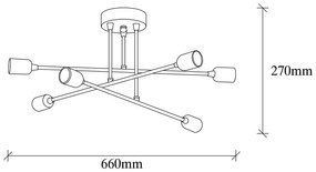 Čierne stropné svietidlo Fleur – Opviq lights