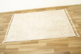 Koberec Berber 7061 Romby 3D ivory / slonová kosť / krémový