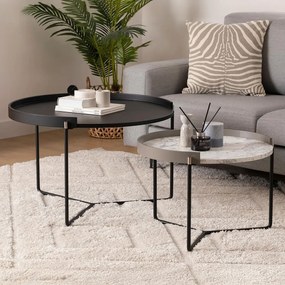 Skladací stôl Mandy Athracite, 2 ks