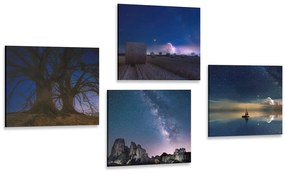 Set obrazov tajomná nočná príroda Varianta: 4x 40x40