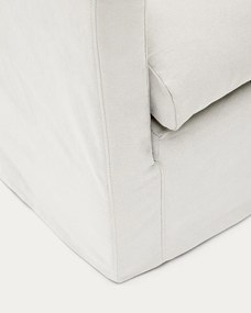 Biele ľanové kreslo Nora – Kave Home