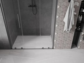 Mexen Velar L Duo, posuvné sprchové dvere do otvoru 150 cm, 8mm číre sklo, grafit brúsený, 871-150-003-02-66