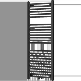 Mexen Mars kúpeľňový radiátor 1200 x 500 mm, 528 W, Čierna - W110-1200-500-00-70