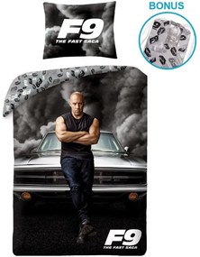 Bavlnené posteľné obliečky Rýchlo a zbesilo F9 - Fast &amp; Furious 9 - 100% bavlna - 70 x 90 cm + 140 x 200 cm