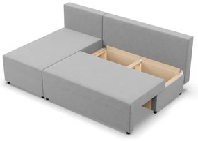Rohová rozkladacia sedačka FERMO Lux sivá