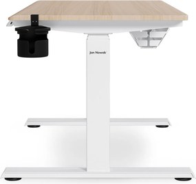 Elektrický stôl s nastaviteľnou výškou ergonomický biely/dub sonoma,1200x600 mm: ARIA