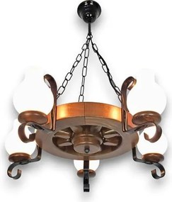 Brilagi - Luster na reťazi ROATA 5xE14/40W/230V pr. 50 cm buk/orech