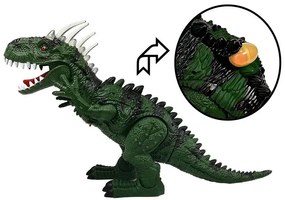LEAN TOYS Dinosaurus Tyrannosaurus Rex na batérie s vajíčkami - zelený