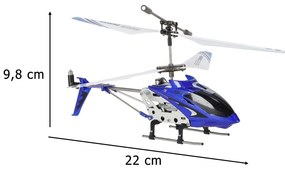KIK RC vrtuľník SYMA S107G Metal, hliníkový, gyroskop, 3,5-kanálový, diaľkové ovládanie, modrý