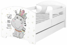Babyboo Detská posteľ 140 x 70 cm - Hippo + šuplík 140x70